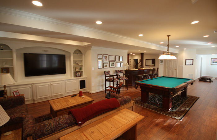 basement developments in Calgary involve the installation of drywall and finishing