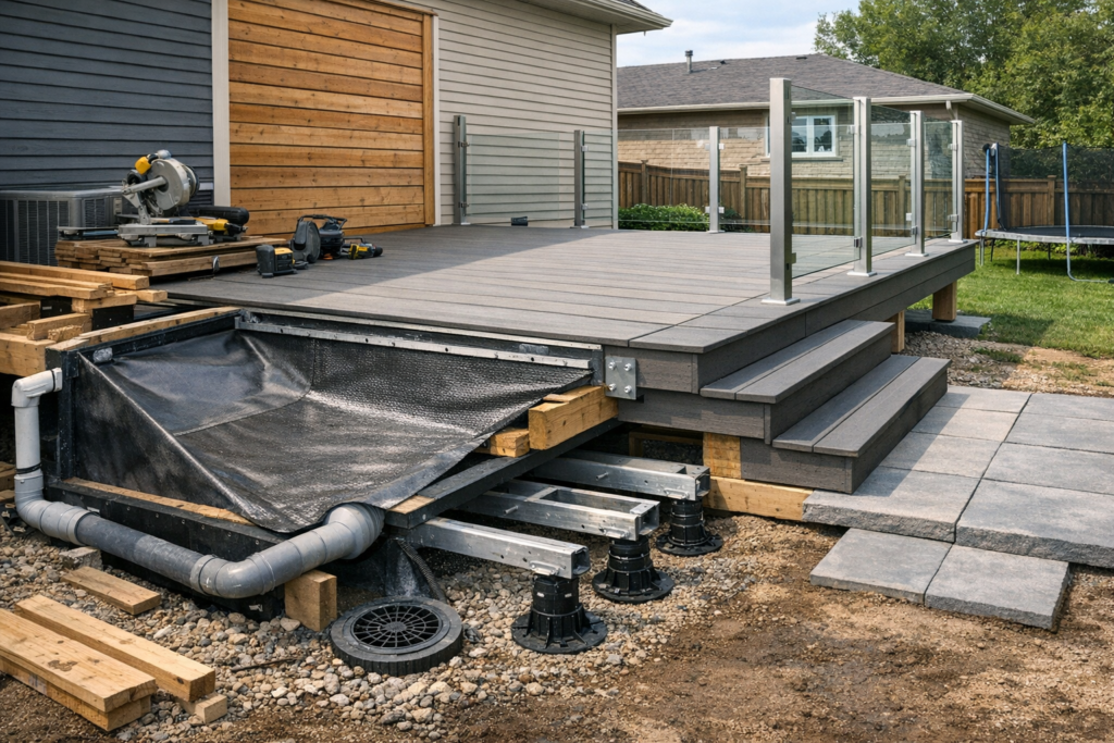 Illustration showing different types of decks